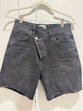 AGOLDE Washed Black Denim Shorts size 23